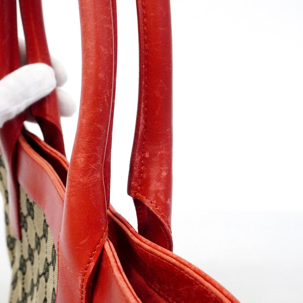 Gucci Tote GG Canvas 002 Black Red Gold — view 9