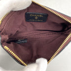 Chanel Coin Case Quilted Caviar Leather Black Gold — view 3
