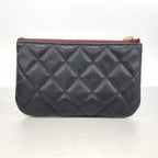 Chanel Coin Case Quilted Caviar Leather Black Gold — view 7