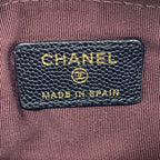 Chanel Coin Case Quilted Caviar Leather Black Gold — view 4