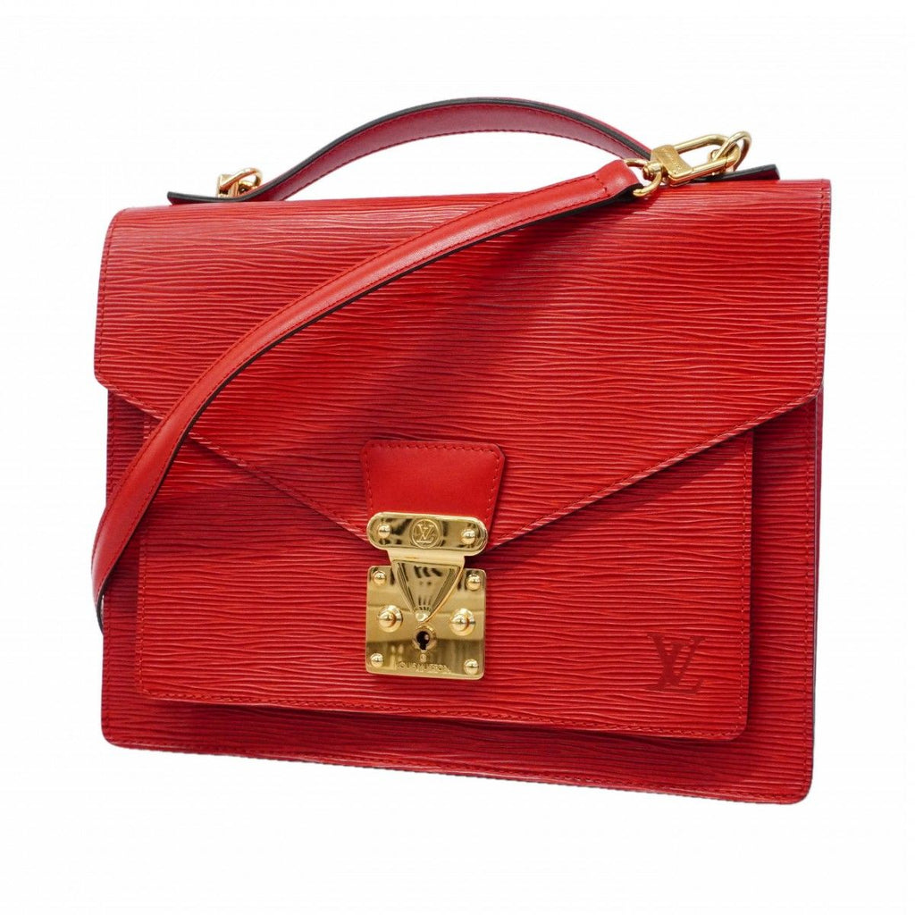 Louis Vuitton Handbag Epi Monceau Castilian Red 2-Way