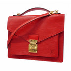 Louis Vuitton Handbag Epi Monceau Castilian Red 2-Way