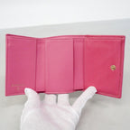 Chanel Trifold Wallet Quilted Caviar Leather Pink Gold — view 4
