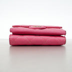 Chanel Trifold Wallet Quilted Caviar Leather Pink Gold — view 3