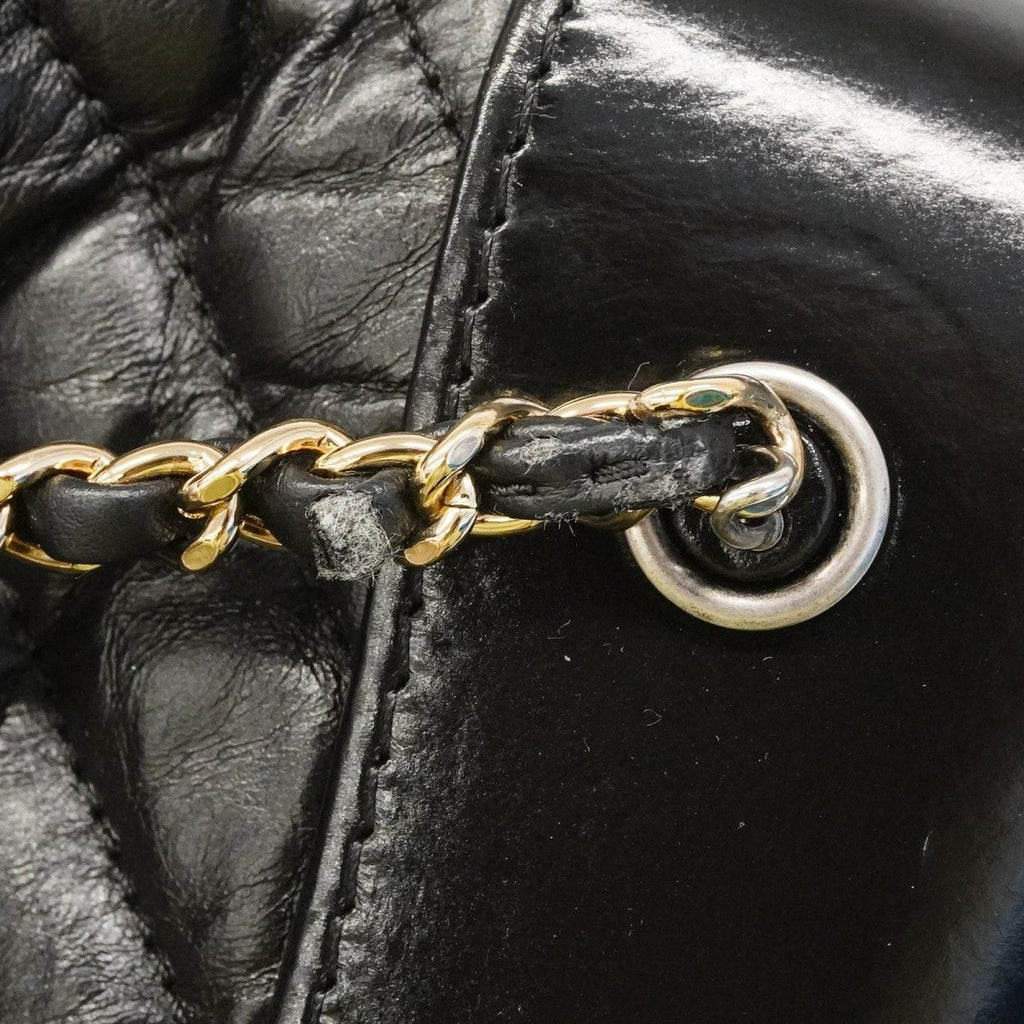 Chanel Backpack Blanc Calfskin Black Gold Silver — view 9