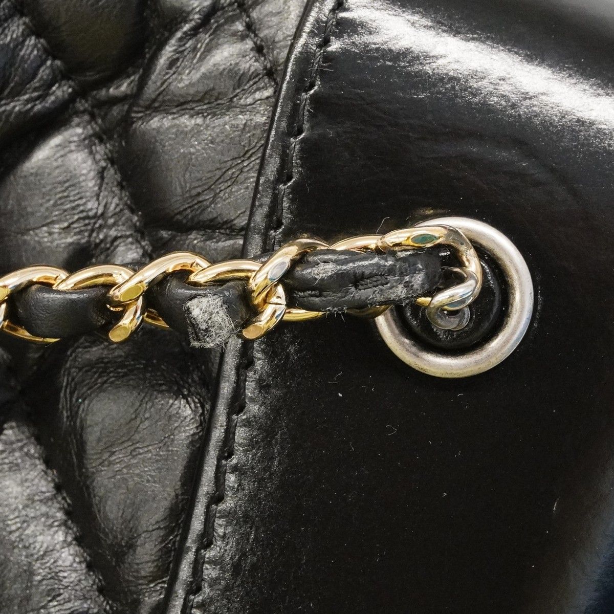 Chanel Backpack Blanc Calfskin Black Gold Silver — view 9
