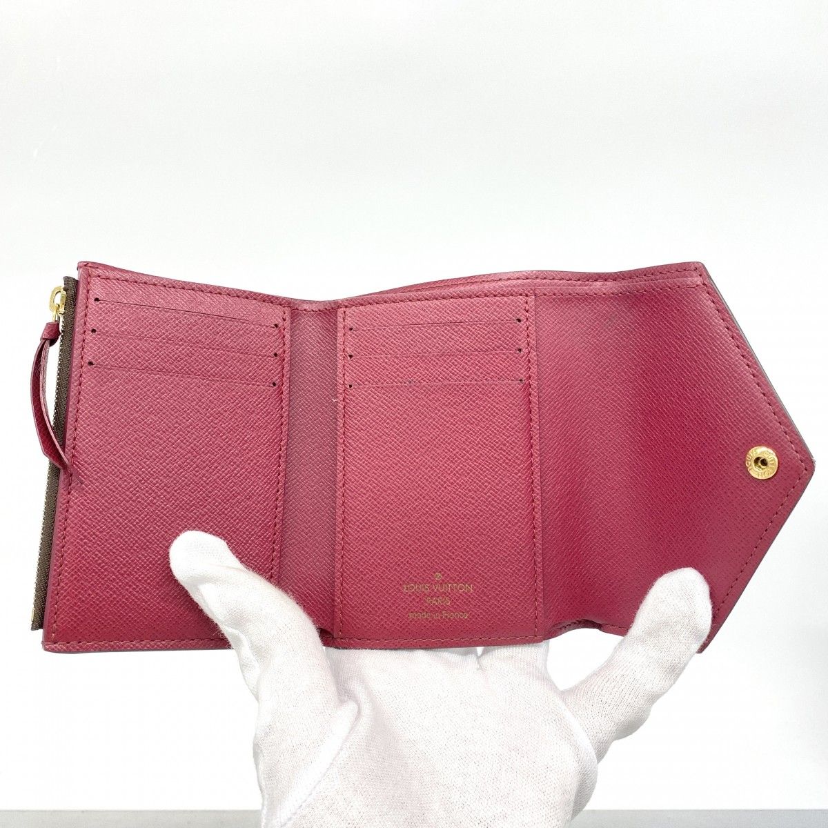 Louis Vuitton Trifold Wallet Monogram Portefeuille Victorine Fuchsia — view 3
