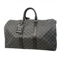 Louis Vuitton Boston Bag Damier Graphite Keepall Bandouliere 45 Black Gray