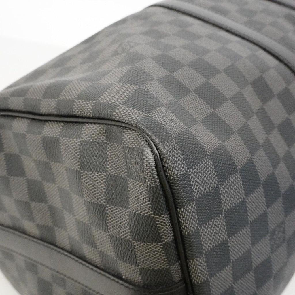 Louis Vuitton Boston Bag Damier Graphite Keepall Bandouliere 45 Black Gray — view 7