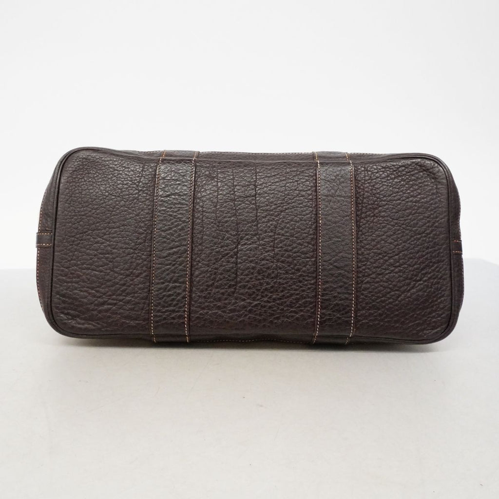 Hermes Tote Garden Party Toile Ash Brown Silver — view 3
