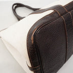 Hermes Tote Garden Party Toile Ash Brown Silver — view 6