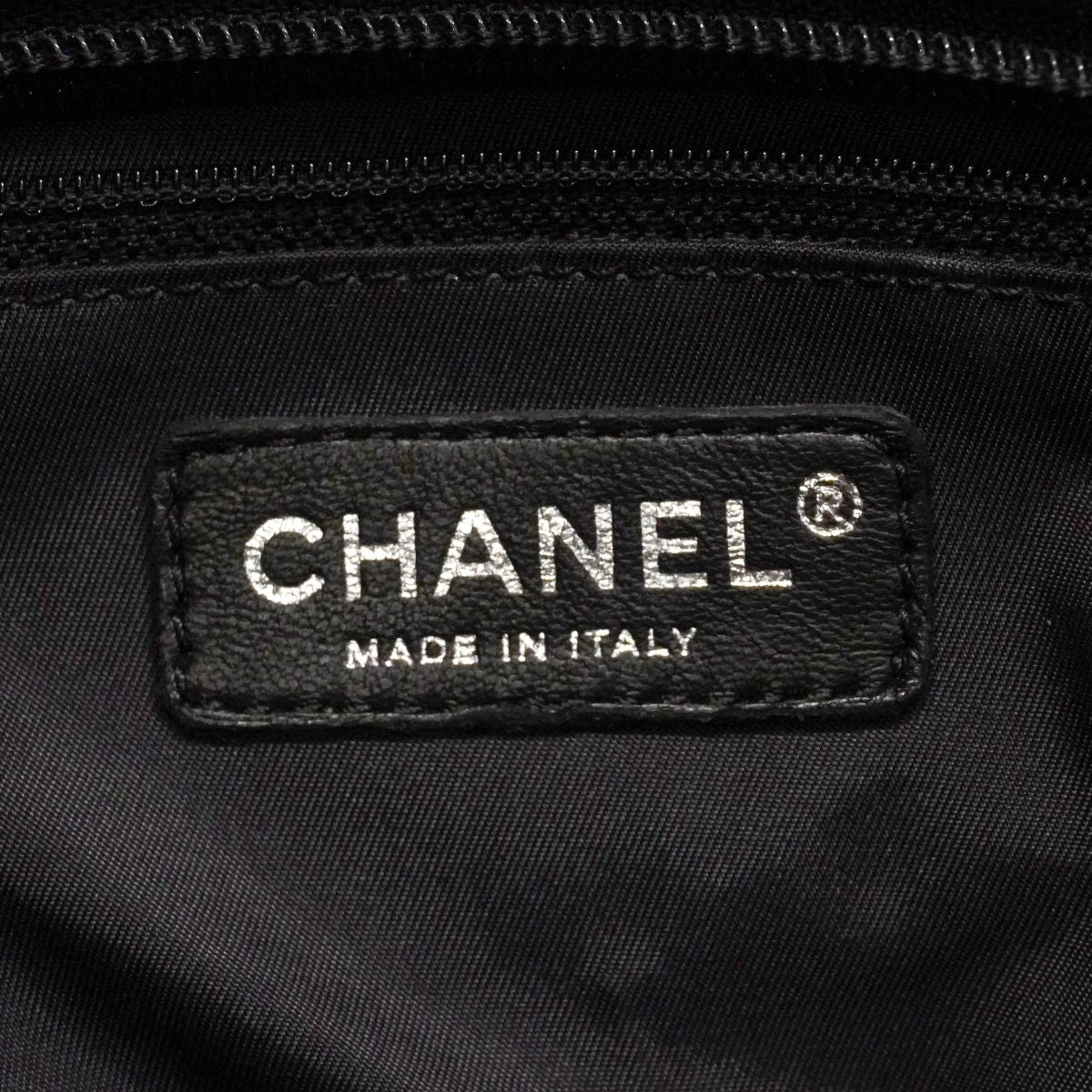 Chanel Tote Paris Biarritz Canvas Black Silver — view 5