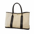 Hermes Tote Garden Party PM Toile Ash Brown Silver