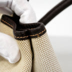 Hermes Tote Garden Party PM Toile Ash Brown Silver — view 6