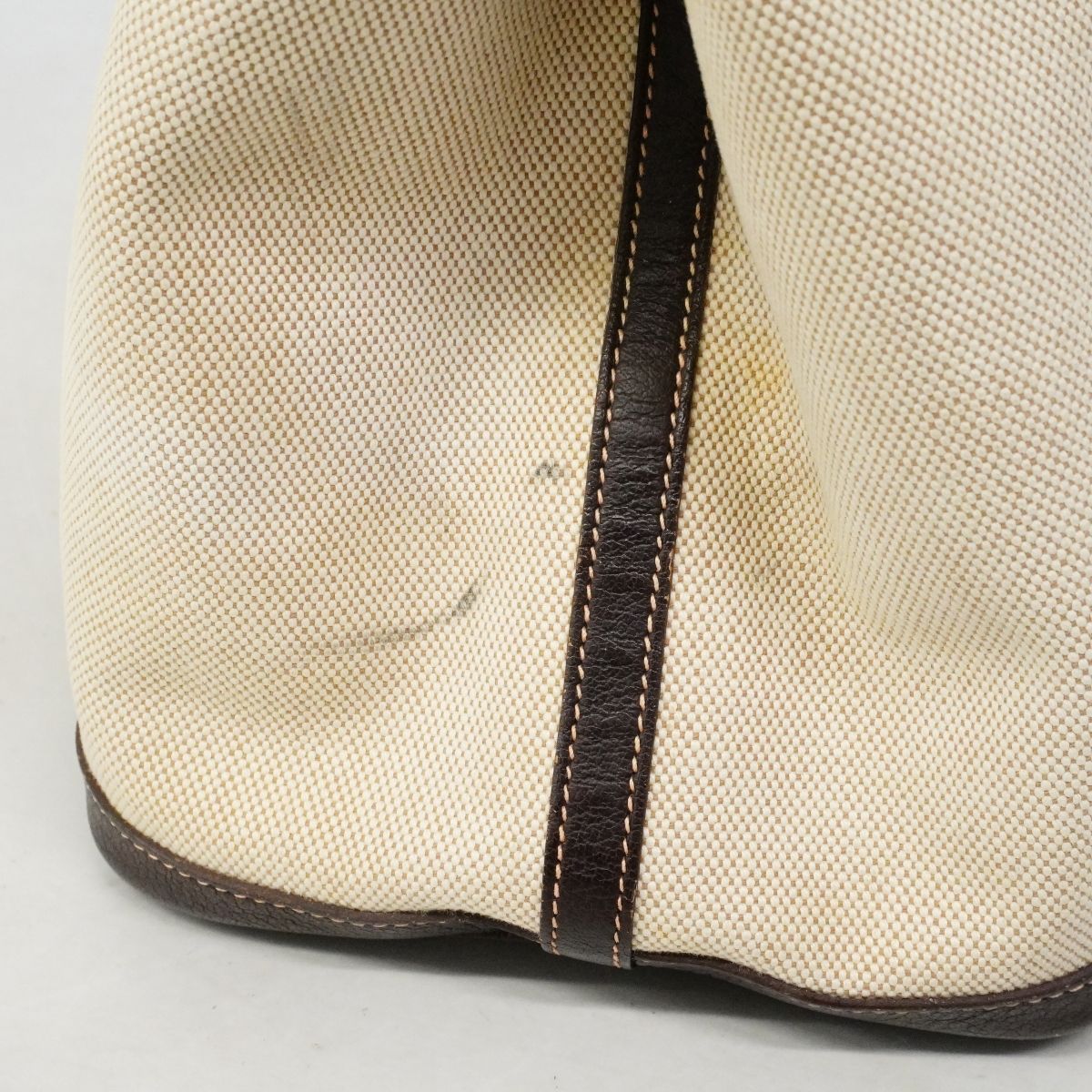 Hermes Tote Garden Party PM Toile Ash Brown Silver — view 8