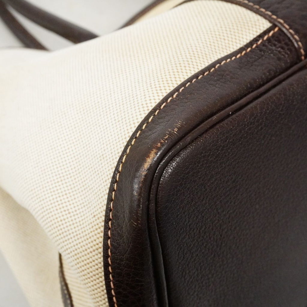 Hermes Tote Garden Party PM Toile Ash Brown Silver — view 7