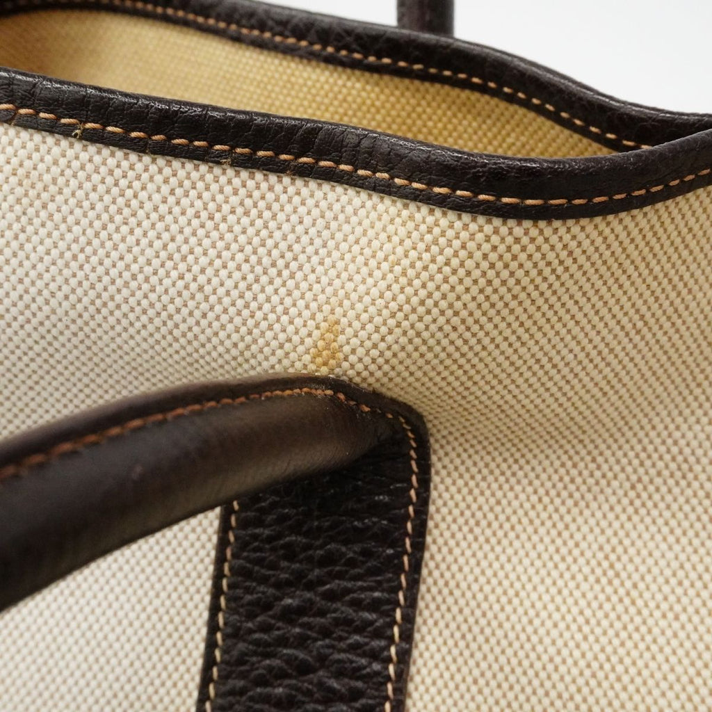 Hermes Tote Garden Party PM Toile Ash Brown Silver — view 9