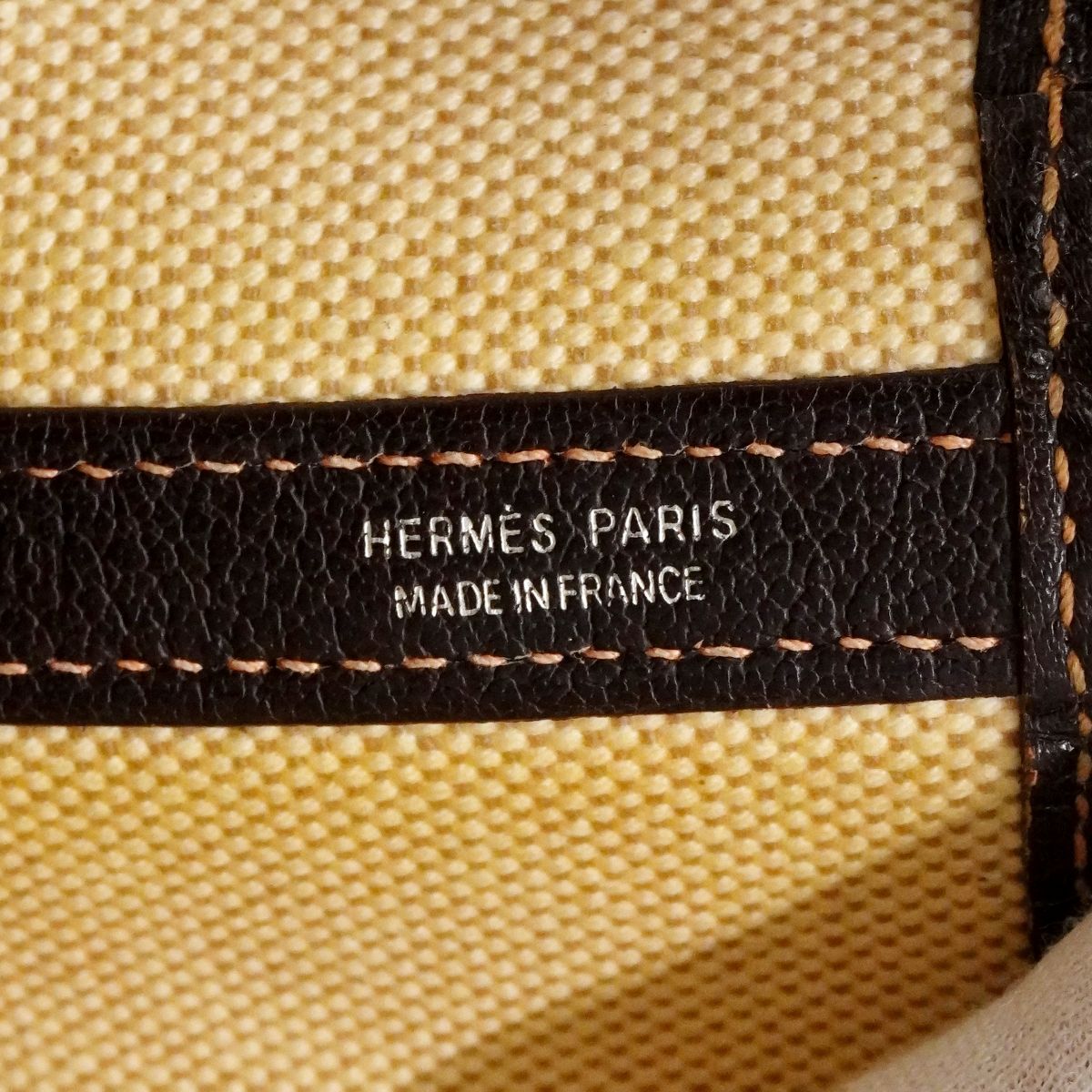 Hermes Tote Garden Party PM Toile Ash Brown Silver — view 5