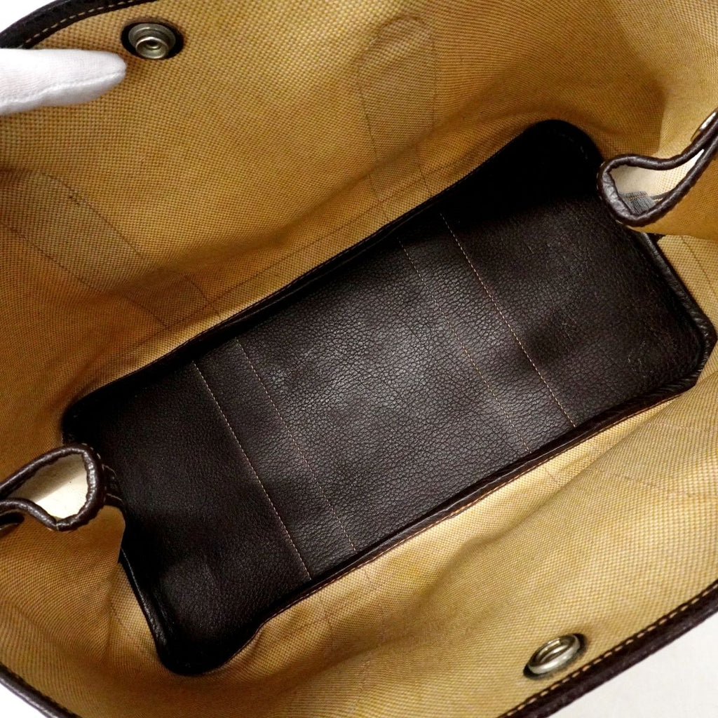 Hermes Tote Garden Party PM Toile Ash Brown Silver — view 4