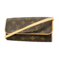 Louis Vuitton Shoulder Bag Monogram Pochette Twin PM Brown