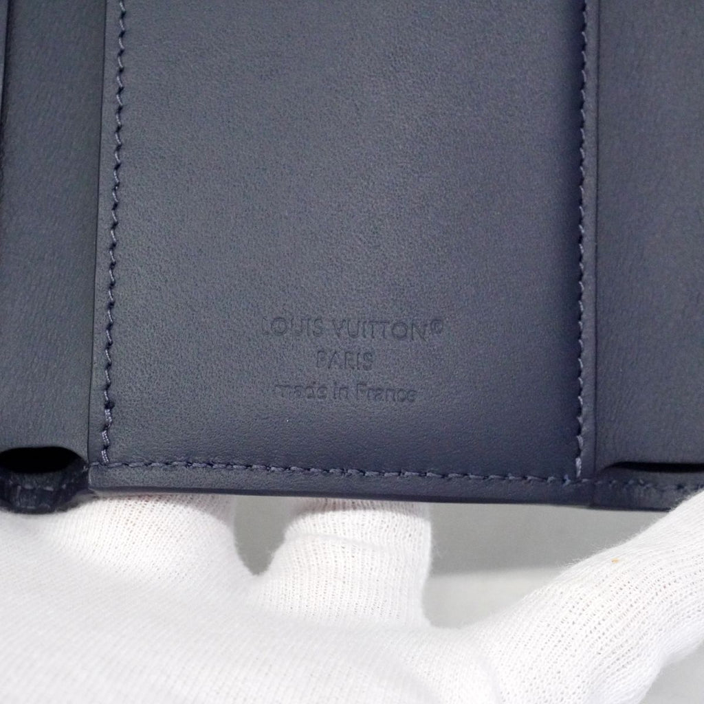 Louis Vuitton Trifold Wallet Monogram Shadow Victor Navy Blue — view 5