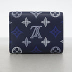 Louis Vuitton Trifold Wallet Monogram Shadow Victor Navy Blue — view 7