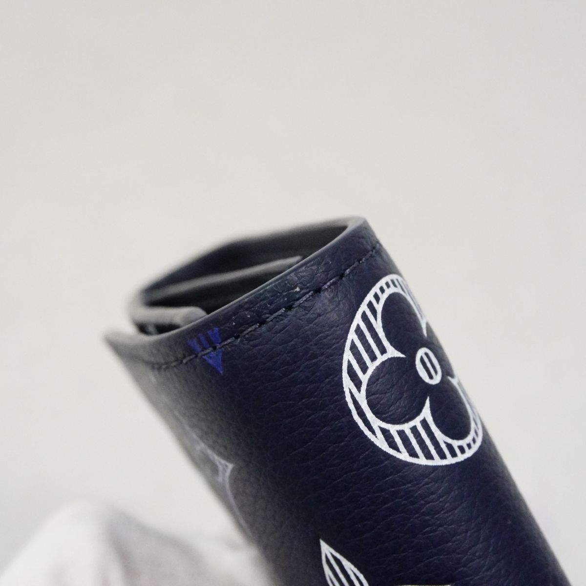 Louis Vuitton Trifold Wallet Monogram Shadow Victor Navy Blue — view 6