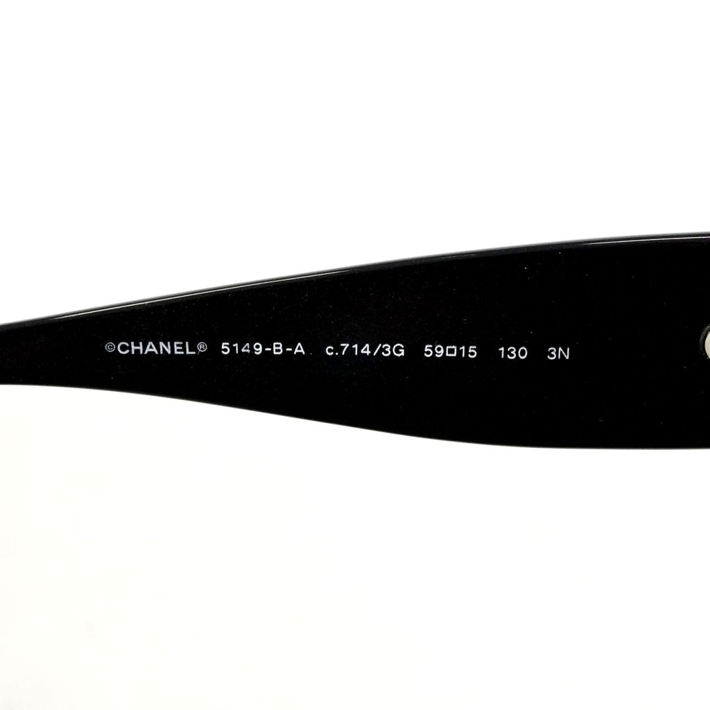 Chanel Sunglasses Acetate Black Silver Eyewear — view 5