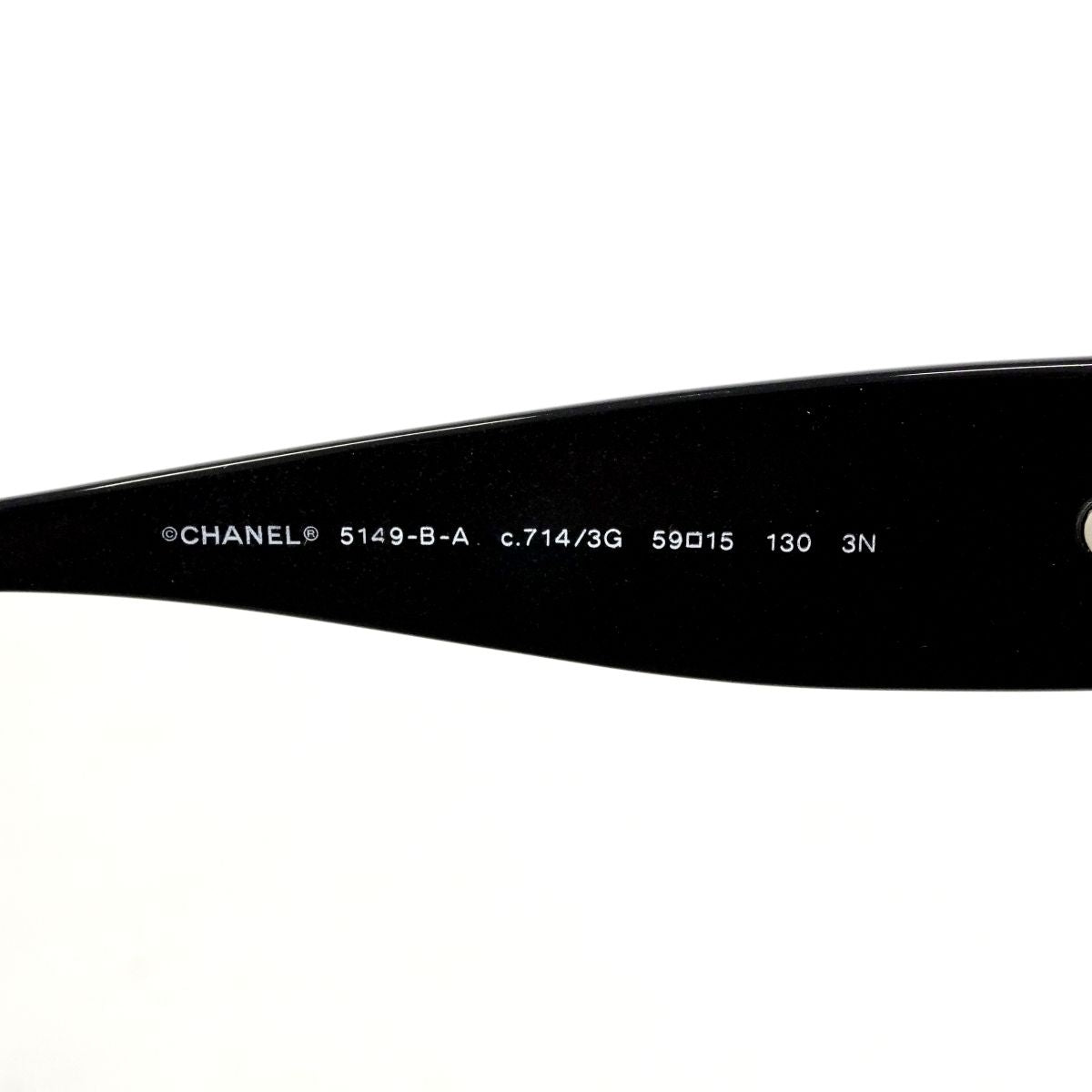 Chanel Sunglasses Acetate Black Silver Eyewear — view 5