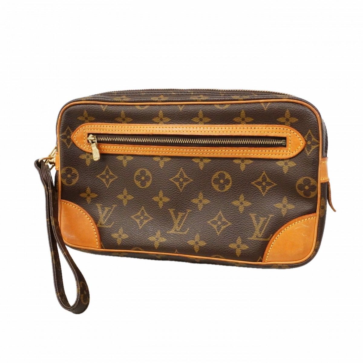 Louis Vuitton Clutch Monogram Marly Dragonne GM Brown