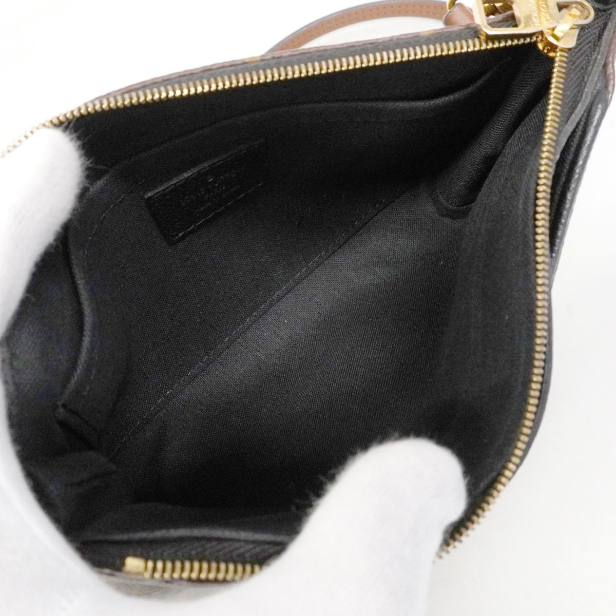 Louis Vuitton Handbag Monogram Pallas Clutch Brown Black 2-Way — view 4