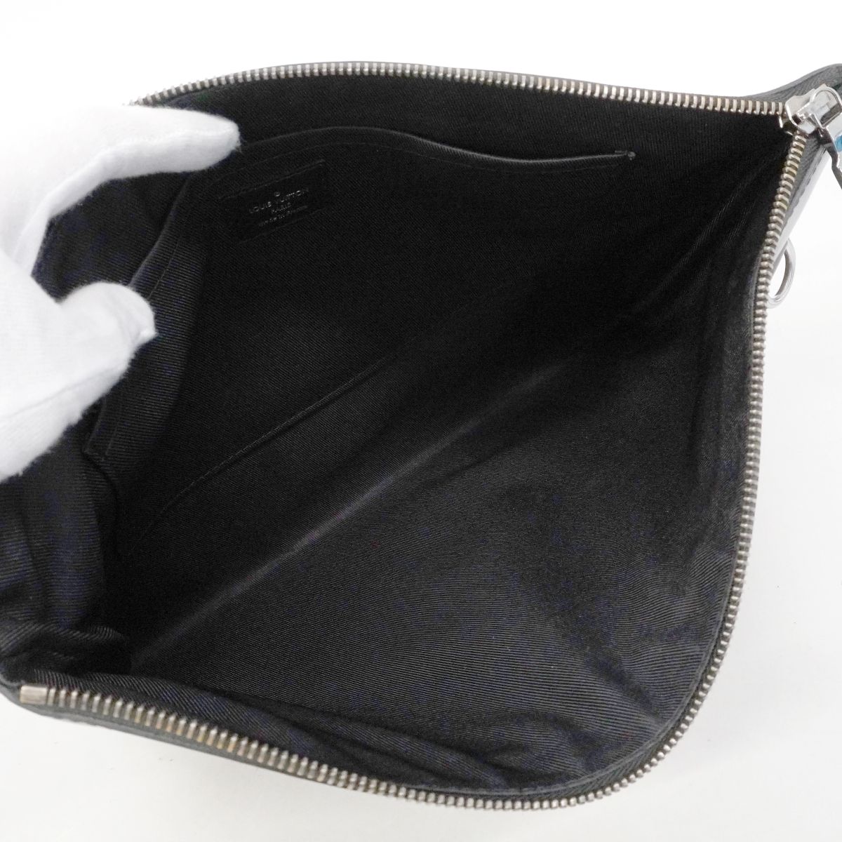 Louis Vuitton Clutch Monogram Eclipse Pochette Discovery Black — view 4