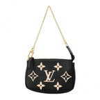 Louis Vuitton Pouch Monogram Empreinte Mini Pochette Noir Cream Bicolor