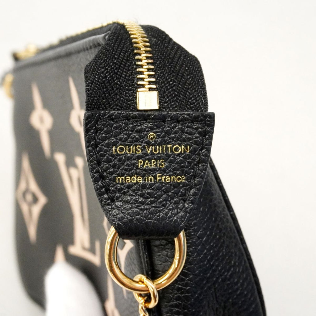 Louis Vuitton Pouch Monogram Empreinte Mini Pochette Noir Cream Bicolor — view 5