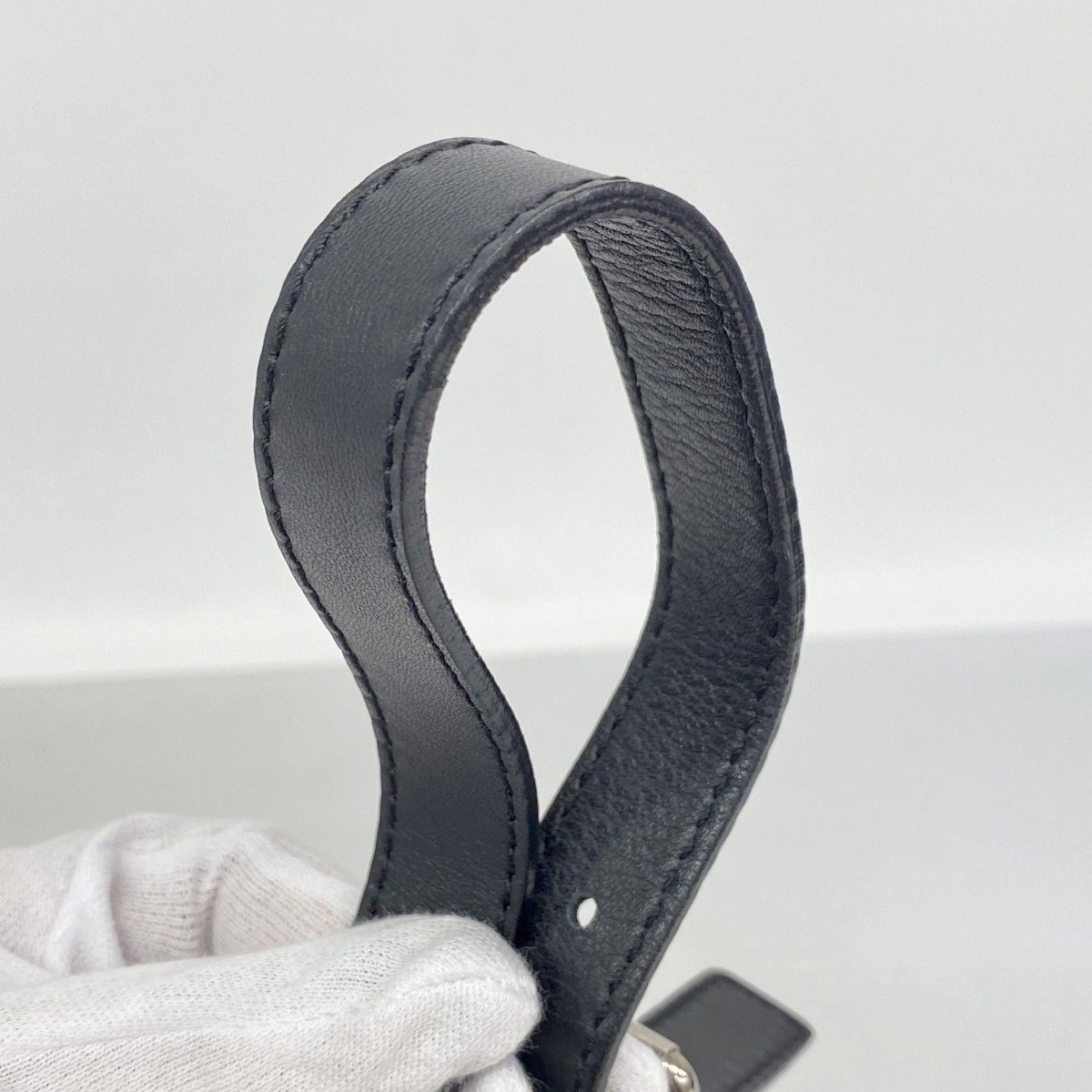 Celine Handbag C Macadam Suede Black Silver — view 8