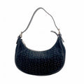 Celine Handbag C Macadam Suede Black Silver