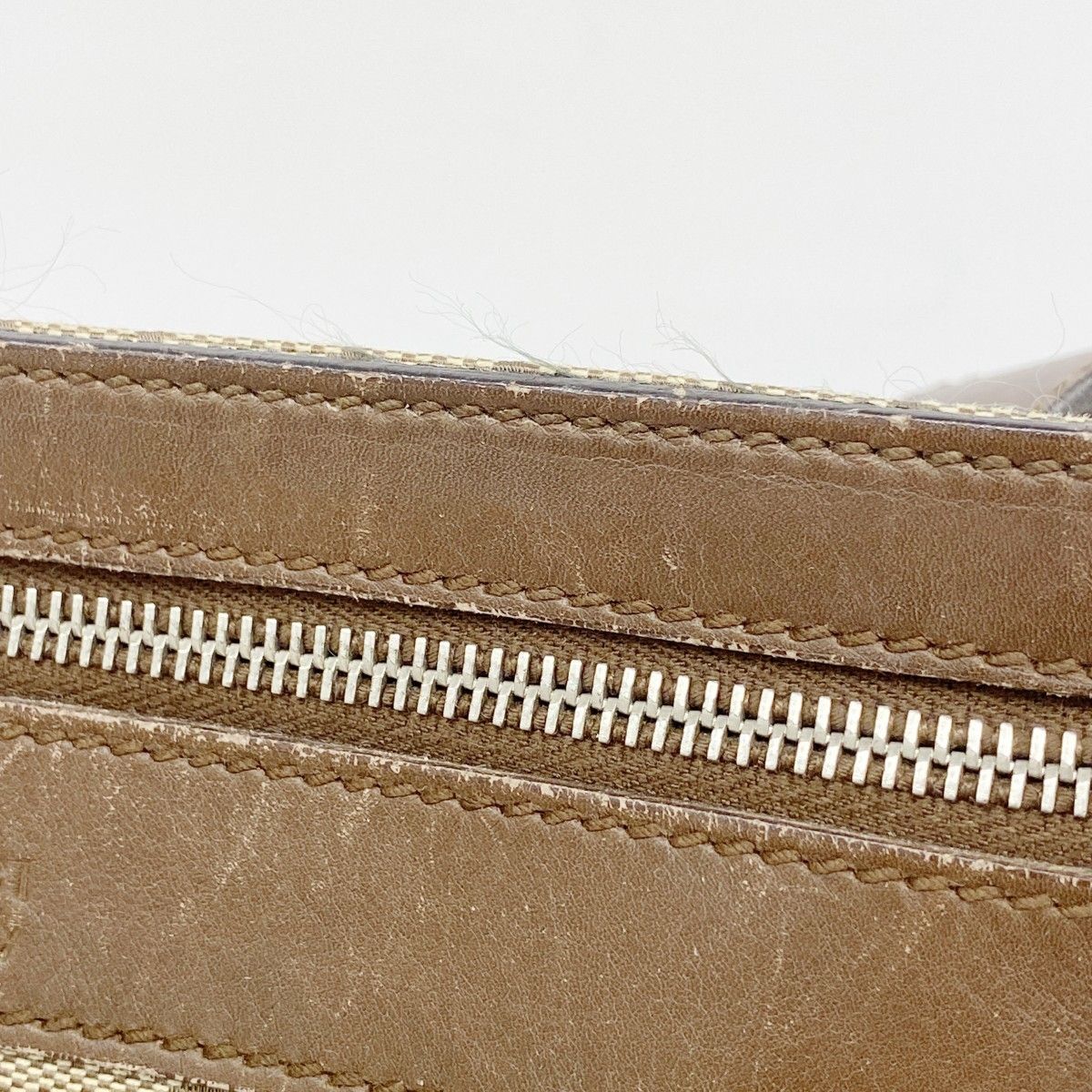 Gucci Shoulder Bag GG Canvas Brown Silver — view 8