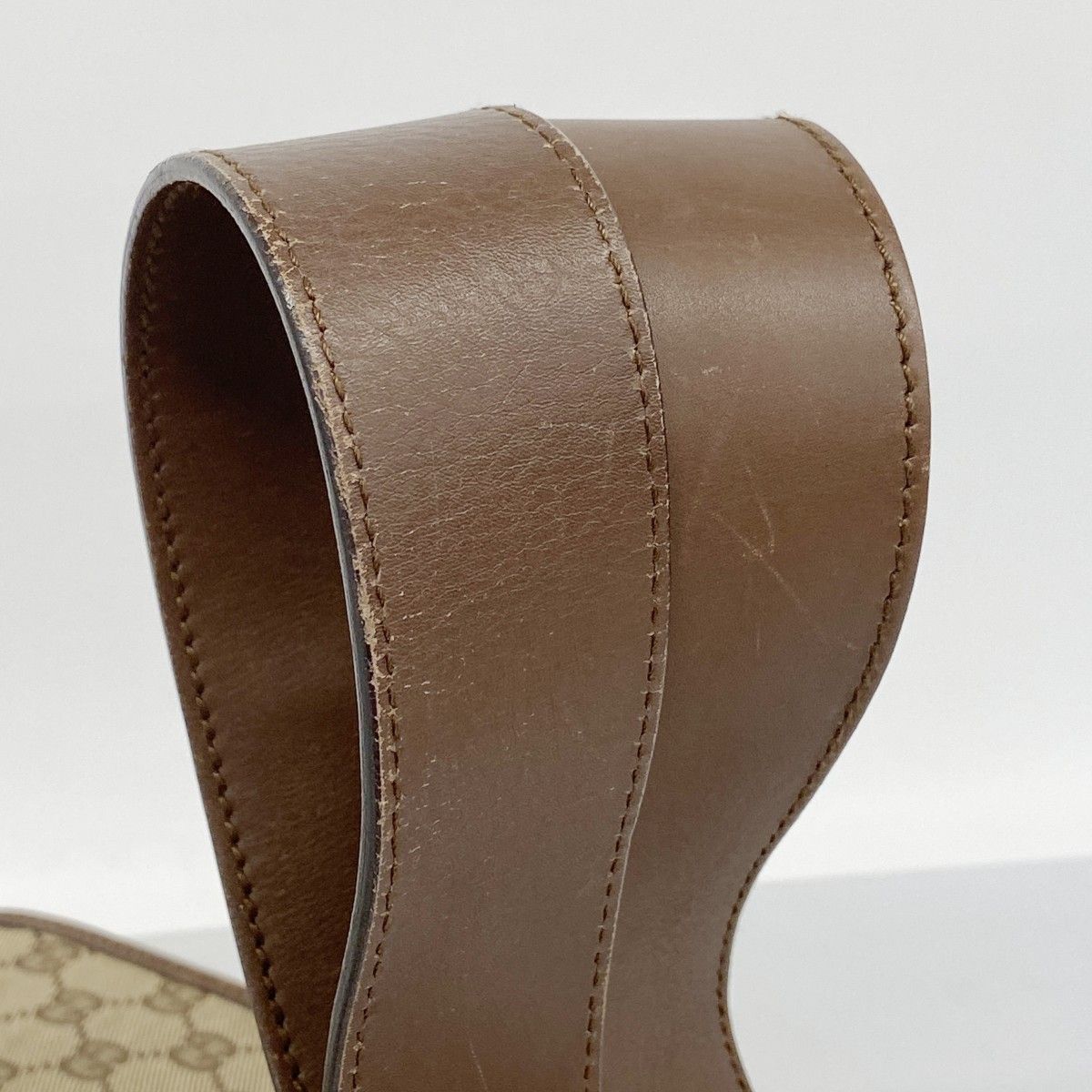 Gucci Shoulder Bag GG Canvas Brown Silver — view 9