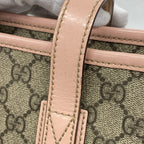 Gucci Tote GG Supreme Brown Pink Silver — view 8