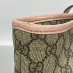Gucci Tote GG Supreme Brown Pink Silver — view 7