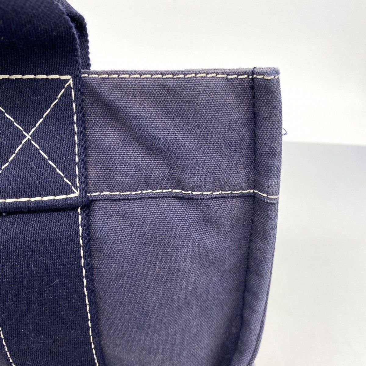 Hermes Tote Deauville PM Canvas Navy Silver — view 8