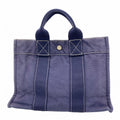 Hermes Tote Deauville PM Canvas Navy Silver