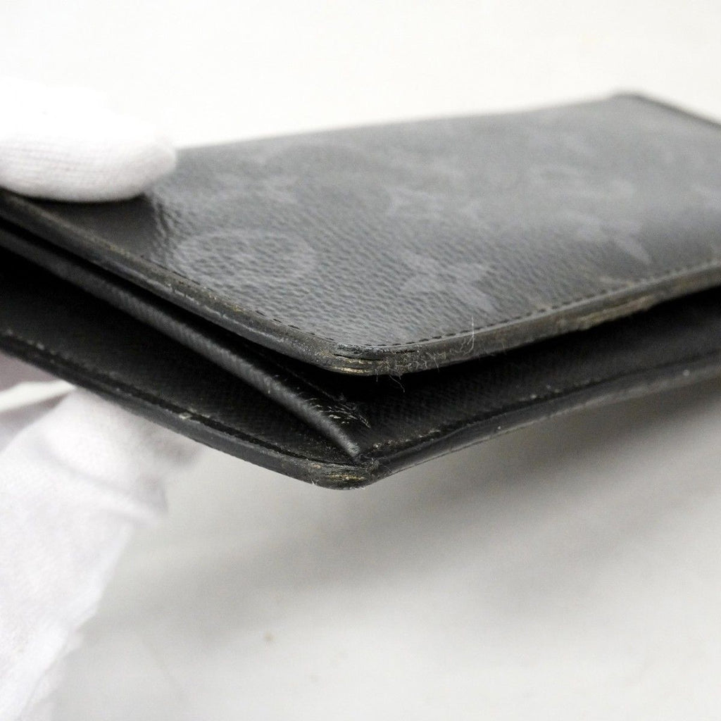 Louis Vuitton Wallet Monogram Eclipse Portefeuille Brazza Black — view 6