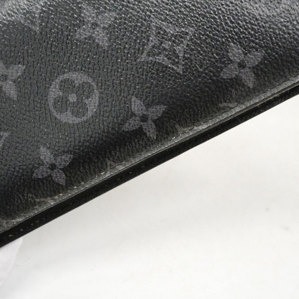 Louis Vuitton Wallet Monogram Eclipse Portefeuille Brazza Black — view 9