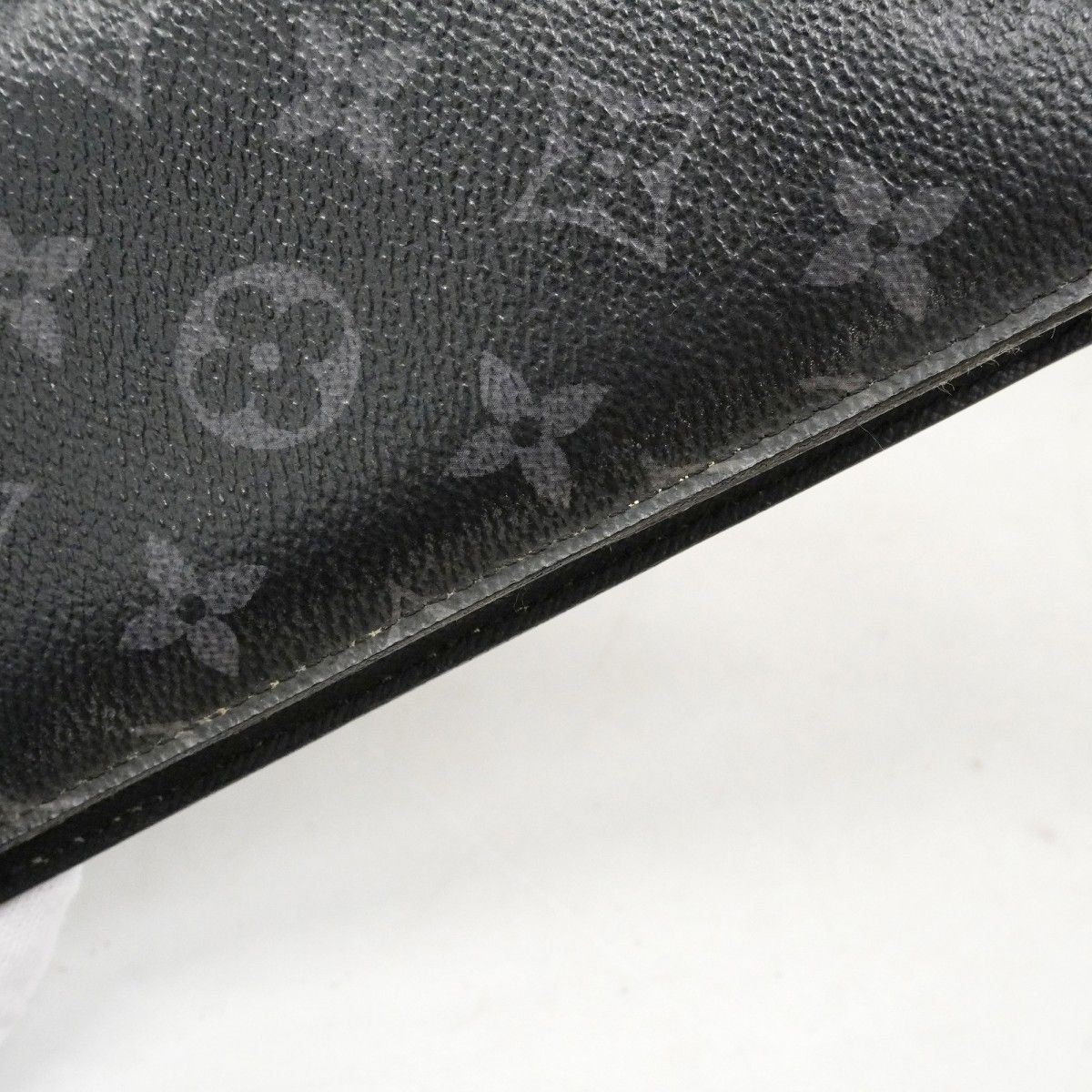 Louis Vuitton Wallet Monogram Eclipse Portefeuille Brazza Black — view 9