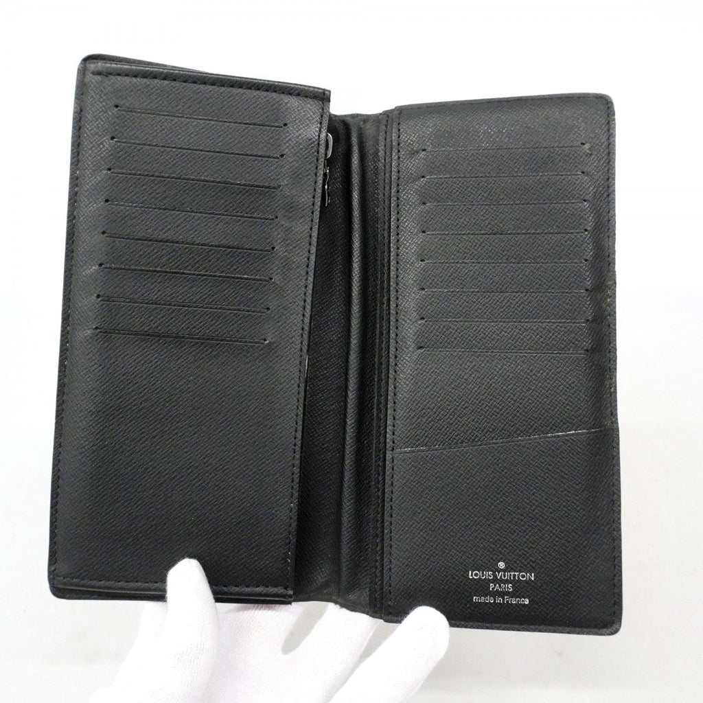 Louis Vuitton Wallet Monogram Eclipse Portefeuille Brazza Black — view 3