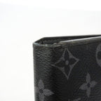 Louis Vuitton Wallet Monogram Eclipse Portefeuille Brazza Black — view 7