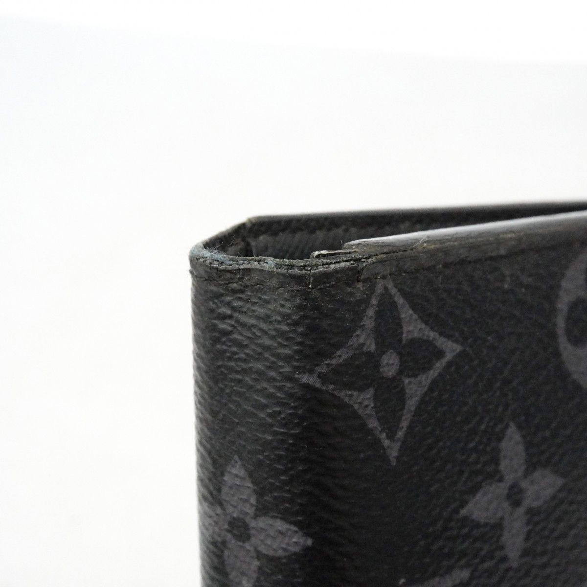 Louis Vuitton Wallet Monogram Eclipse Portefeuille Brazza Black — view 7
