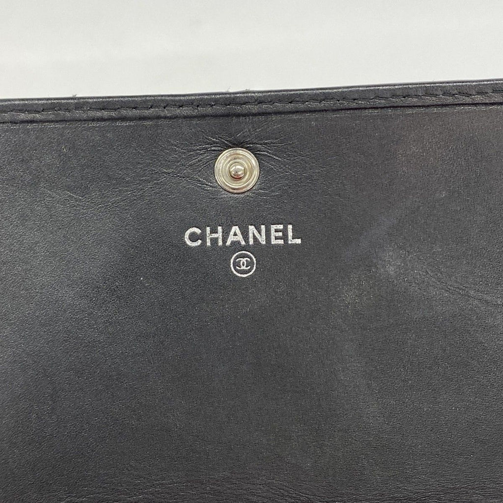 Chanel Wallet Cambon Lambskin Black Silver — view 4