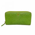 Chanel Wallet Camellia Lambskin Green Champagne Gold